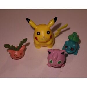 Vintage Lot Pokemon  Set of 4 Micro Toy Figures PK China (K)